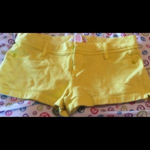 Yellow shorts size 7/9 medium